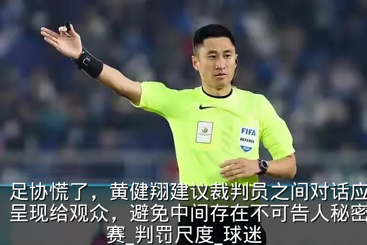 足协慌了，黄健翔建议裁判员之间对话应全部呈现给观众，避免中间存在不可告人秘密_比赛_判罚尺度_球迷